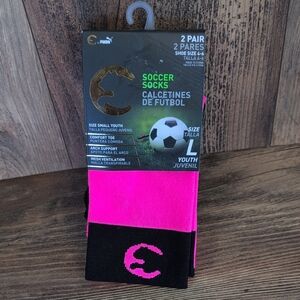 Puma Youth L 2 Pair NWT Mesh Comfort Toe Soccer Socks               M298